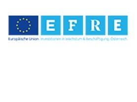 EU EFRE logo promoting investment in industry and employment in Austria